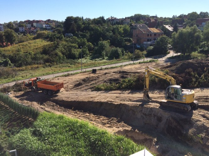 Kamienice Malczewskiego 2 - początek budowy drugiego etapu inwestycji, widok w kierunku południowo-wschodnim.