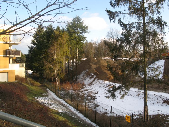 Osiedle Gdyńskie - początek prac ziemnych na terenie inwestycji, widok w kierunku wschodnim.