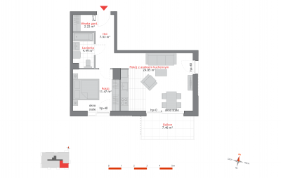 Rzut mieszkania nr: A1.1.3