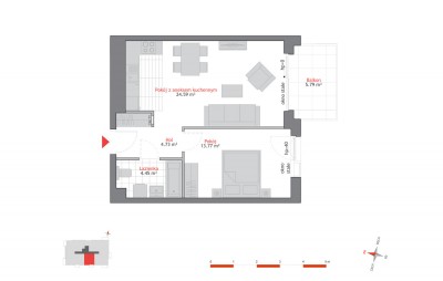Rzut mieszkania nr: A1.1.4