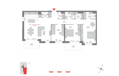 Rzut mieszkania nr: A2.2.4/5