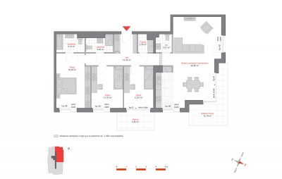 Rzut mieszkania nr: A2.3.2/3