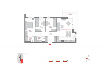 Rzut mieszkania nr: A2.3.4
