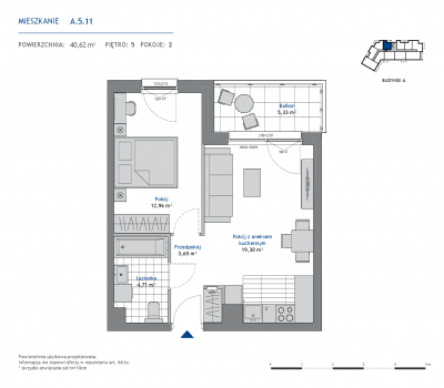 Rzut mieszkania nr: A.5.11