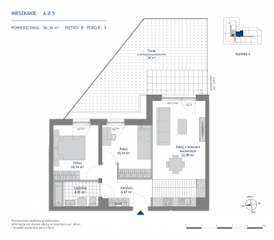 Rzut mieszkania nr: A.0.5