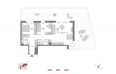 Rzut mieszkania nr: B1.0.3