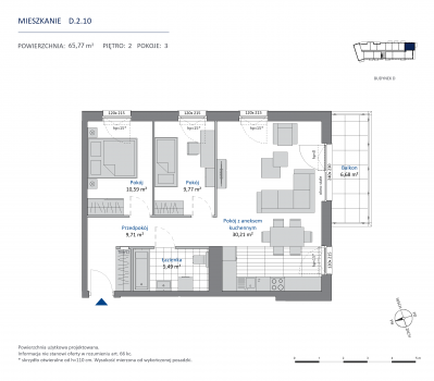 Rzut mieszkania nr: D.2.10