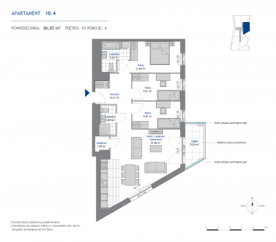 Rzut mieszkania nr: 10.4