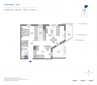 Rzut mieszkania nr: 10.5